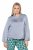 Ulla Popken 847191 Schimmernder Blouson mit College-Kragen Grau - Jacken - Große Jacken für Damen