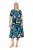 Ulla Popken 847324 Gemustertes Midikleid Dunkelblau - Midikleider - Midikleider in großen Größen