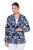 Ulla Popken 847586 Blazer aus floralem Jacquard Dunkelblau - Blazer - Blazer für Frauen in Großgrößen
