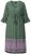 Ulla Popken 847798 Midikleid in A-Linie mit V-Ausschnitt Dunkelgrün - Midikleider - Midikleider in großen Größen