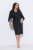 Ulla Popken 847909 Geblümtes Midikleid Schwarz - Midikleider - Midikleider in großen Größen