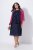 Ulla Popken 847918 Geblümtes Chiffonkleid Dunkelblau - Midikleider - Midikleider in großen Größen