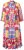 Ulla Popken 848015 Gemustertes Midikleid mit Tunnelzug Rosa - Midikleider - Midikleider in großen Größen