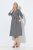 Ulla Popken 848052 Gestreiftes Midikleid mit Bindegürtel Schwarz - Midikleider - Midikleider in großen Größen