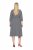 Ulla Popken 848052 Gestreiftes Midikleid mit Bindegürtel Schwarz - Midikleider - Midikleider in großen Größen