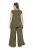Ulla Popken 848131 Pyjama mit Spitze Oliv - Pyjama/Loungewear - 