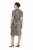 Ulla Popken 848137 Paillettenkleid mit Animal-Print Beige - Abendkleider - Abendkleider für Damen in großen Größen