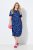 Ulla Popken 848162 Gemustertes Midikleid Dunkelblau - Midikleider - Midikleider in großen Größen