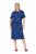 Ulla Popken 848162 Gemustertes Midikleid Dunkelblau - Midikleider - Midikleider in großen Größen
