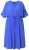 Ulla Popken 848224 Kurzärmliges Maxikleid mit V-Ausschnitt Blau - Maxikleider - Große Größen: Lange Maxikleider