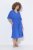 Ulla Popken 848224 Kurzärmliges Maxikleid mit V-Ausschnitt Blau - Maxikleider - Große Größen: Lange Maxikleider