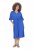 Ulla Popken 848224 Kurzärmliges Maxikleid mit V-Ausschnitt Blau - Maxikleider - Große Größen: Lange Maxikleider