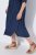 Ulla Popken 848224 Midikleid mit Tunnelzug Dunkelblau - Midikleider - Midikleider in großen Größen