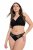 Ulla Popken 848522 Strings mit Spitze 3er-Pack Schwarz - Slips - 