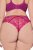Ulla Popken 848522 Strings mit Spitze 3er-Pack Dunkellila - Slips - 
