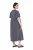 Ulla Popken 848575 Kurzärmliges Maxikleid mit Taschen Anthrazit - Maxikleider - Große Größen: Lange Maxikleider