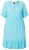 Ulla Popken 848724 Gemustertes Kleid mit Volants Türkis - Kleider - Kleider für jede Größe