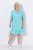 Ulla Popken 848724 Gemustertes Kleid mit Volants Türkis - Kleider - Kleider für jede Größe