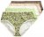 Ulla Popken 848810 Slips mit Animal-Print 5er-Pack Taupe - Slips - 
