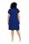 Ulla Popken 849033 Kurzärmliges Chiffonkleid mit V-Ausschnitt Dunkelblau - Kleider - Kleider für jede Größe