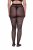 Ulla Popken 849049 Gestreifte Strumpfhose 40 den Schwarz - Strumpfhosen & Socken - 