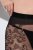 Ulla Popken 849055 Geblümte Strumpfhose Schwarz - Strumpfhosen & Socken - 