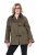 Ulla Popken 849246 Jacke in Lederoptik Oliv - Jacken - Große Jacken für Damen