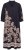 Ulla Popken 849423 Geblümtes Kleid mit 3/4-Ärmeln Schwarz - Maxikleider - Große Größen: Lange Maxikleider