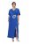 Ulla Popken 849530 Gemustertes Abendkleid mit Strasssteinen Königsblau - Abendkleider - Abendkleider für Damen in großen Größen