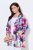 Ulla Popken 849728 Geblümter Blazer aus Leinenmix Weiß - Blazer - Blazer für Frauen in Großgrößen