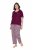 Ulla Popken 849850 Pyjama mit Karomuster Beerenrot - Pyjama/Loungewear - 
