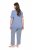Ulla Popken 850045 Pyjama mit kurzen Ärmeln Hellblau - Pyjama/Loungewear - 