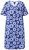 Ulla Popken 850121 Kurzärmliges Jerseykleid mit V-Ausschnitt Blau - Jerseykleider - 