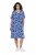 Ulla Popken 850121 Kurzärmliges Jerseykleid mit V-Ausschnitt Blau - Jerseykleider - 