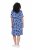 Ulla Popken 850121 Kurzärmliges Jerseykleid mit V-Ausschnitt Blau - Jerseykleider - 