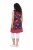 Ulla Popken 850175 Gemustertes Jerseykleid Koralle - Jerseykleider - 