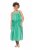 Ulla Popken 850197 Gestreiftes Kleid mit Volants Grün - Sommerkleider - Große Größen: Leichte Sommerkleider