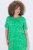 Ulla Popken 850204 Kurzärmliges Jerseykleid mit V-Ausschnitt Grün - Jerseykleider - 