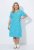 Ulla Popken 850344 Gemustertes T-Shirt-Kleid Türkis - Midikleider - Midikleider in großen Größen