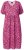 Ulla Popken 850346 Gemustertes Kleid mit V-Ausschnitt Rosa - Midikleider - Midikleider in großen Größen