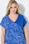 Ulla Popken 850389 Gemustertes Chiffonkleid Blau - Kleider - Kleider für jede Größe
