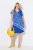 Ulla Popken 850389 Gemustertes Chiffonkleid Blau - Kleider - Kleider für jede Größe