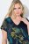 Ulla Popken 850393 Gemustertes Chiffonkleid Dunkelblau - Sommerkleider - Große Größen: Leichte Sommerkleider