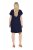 Ulla Popken 850393 Gemustertes Chiffonkleid Dunkelblau - Sommerkleider - Große Größen: Leichte Sommerkleider