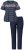 Ulla Popken 850403 Pyjama mit Blumenmuster Dunkelblau - Pyjama/Loungewear - 