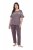 Ulla Popken 850403 Pyjama mit Blumenmuster Braun - Pyjama/Loungewear - 