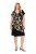 Ulla Popken 850406 Gemustertes Chiffonkleid Schwarz - Kleider - Kleider für jede Größe