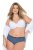 Ulla Popken 850966 Gestreifte Slips 5er-Pack Dunkelblau - Slips - 