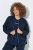 Ulla Popken 851040 Sweatjacke mit Reißverschluss Dunkelblau - Sweatshirts - Sweatshirts für Damen in großen Größen