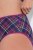 Ulla Popken 851070 Karierte Slips aus Bio-Baumwolle 5er-Pack Violett - Slips - 